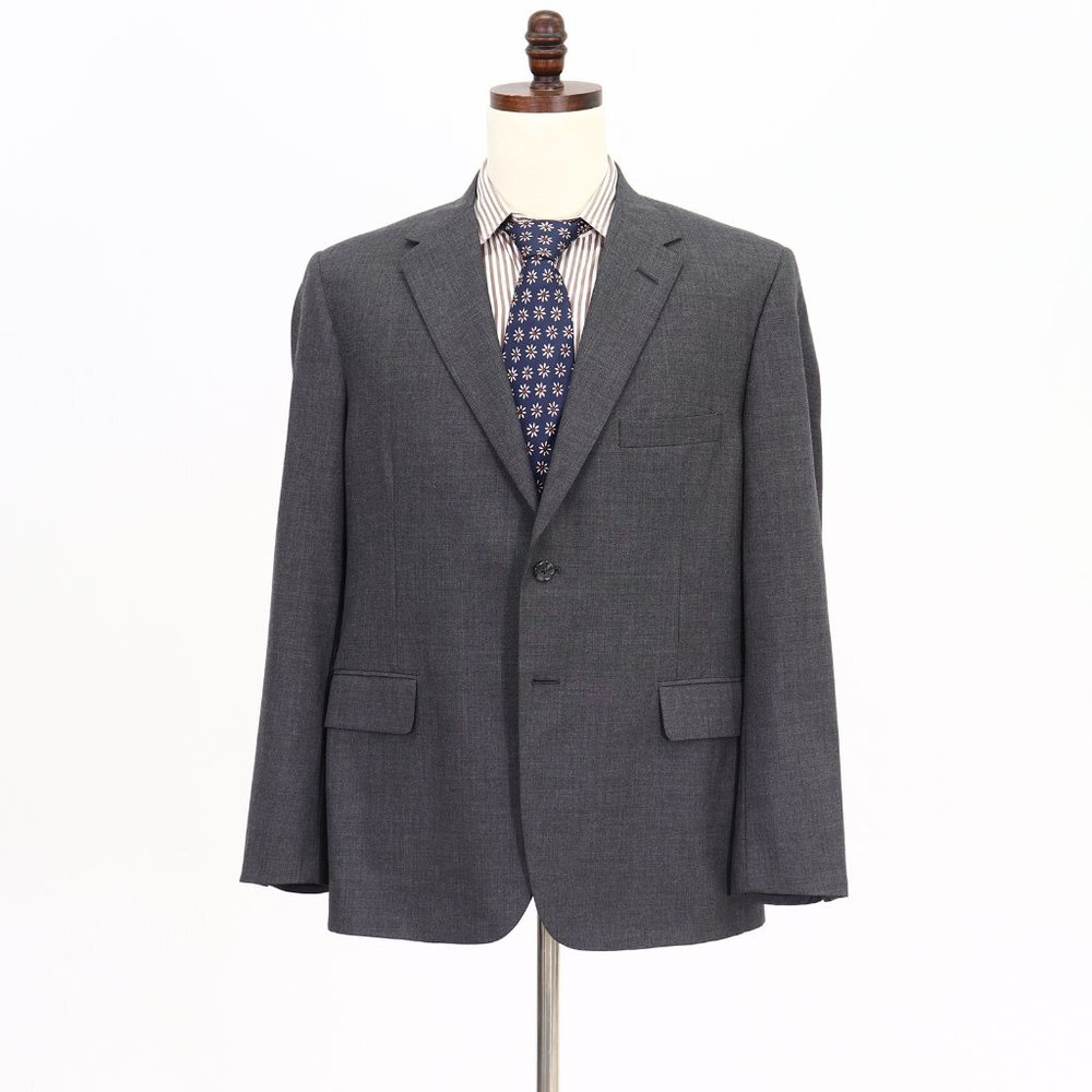 Bespoke 44R Gray Solid 2-Button Sport Coat Blazer Jacket P594